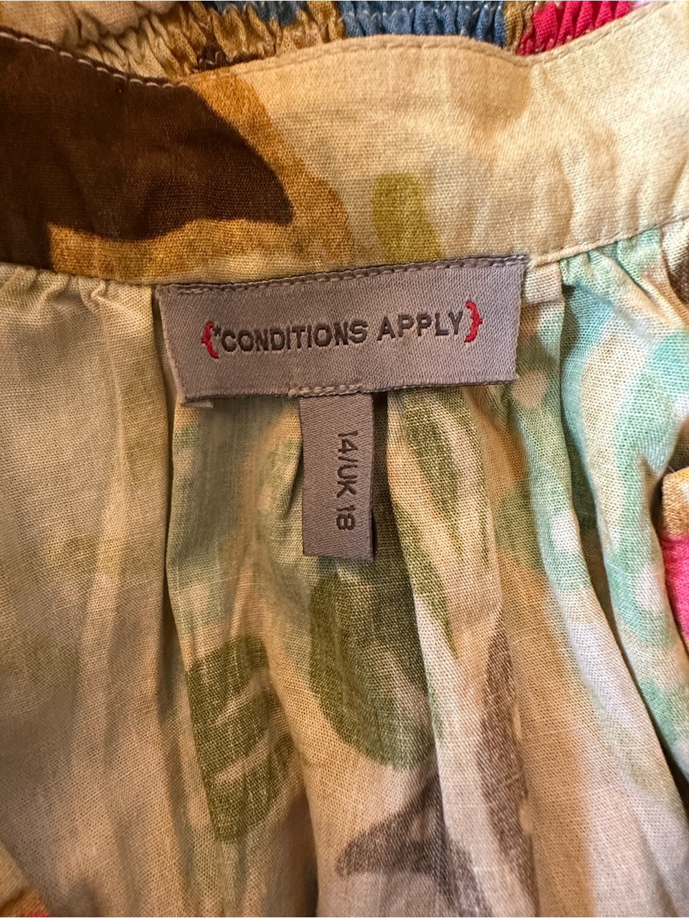 Conditions Apply for Anthropologie Multicolor Floral Tiered Maxi Dress size 14 - Picture 14 of 15